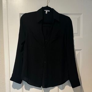 Express Portofino Black Button Down Shirt size XS